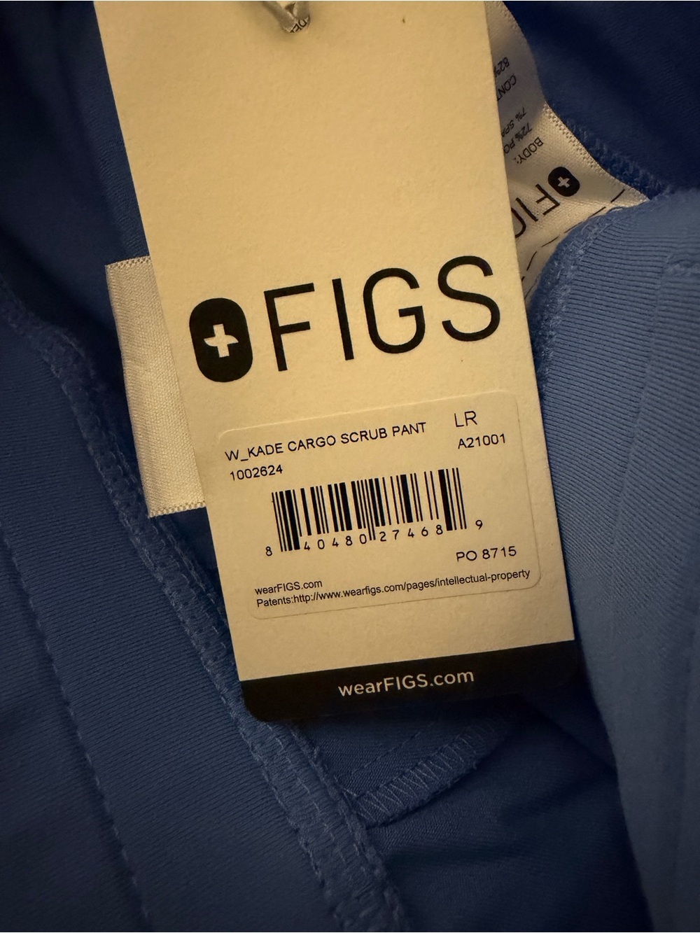 Figs Kade Cargo Scrub Pant - Royal Blue